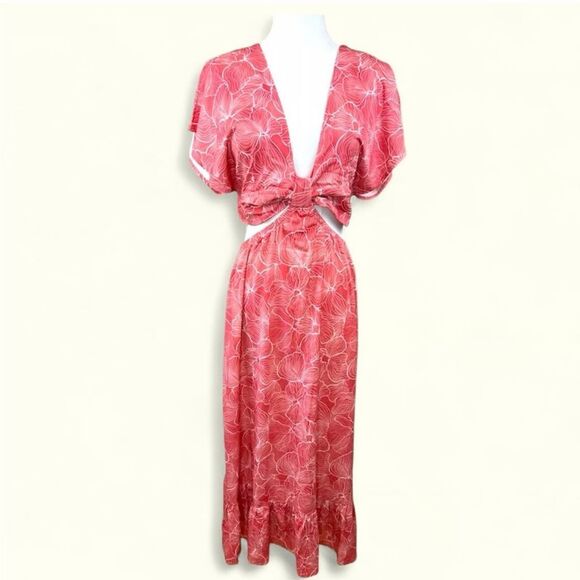 Shore Brand Cut Out Floral Maxi Dress Size S NWT - Picture 1 of 8